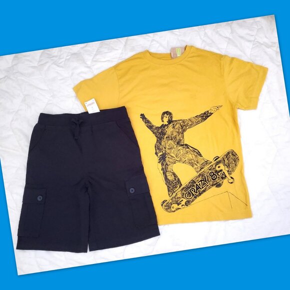 Nwt Boys Size 8 10 Summer Lot Gymboree Gap Outfit Cargo Shorts set Top Bundle - Picture 4 of 11